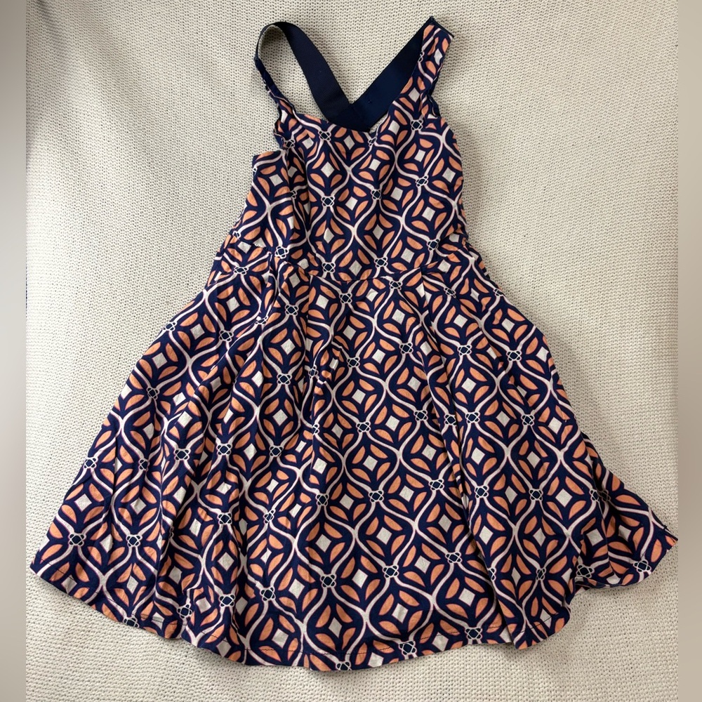 Crown & Ivy Kids, Trellis Print Dress, Nautical Geo Fit and Flare